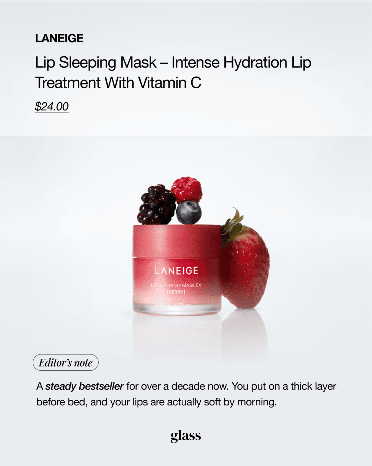 LANEIGE Lip Sleeping Mask — K-beauty lip treatment bestseller at Sephora