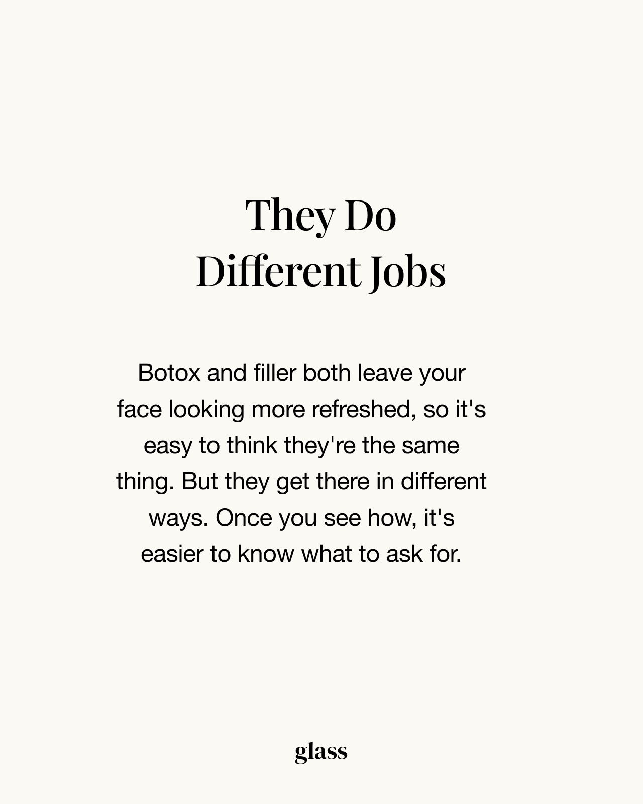 Botox vs filler — two injectables that do different jobs