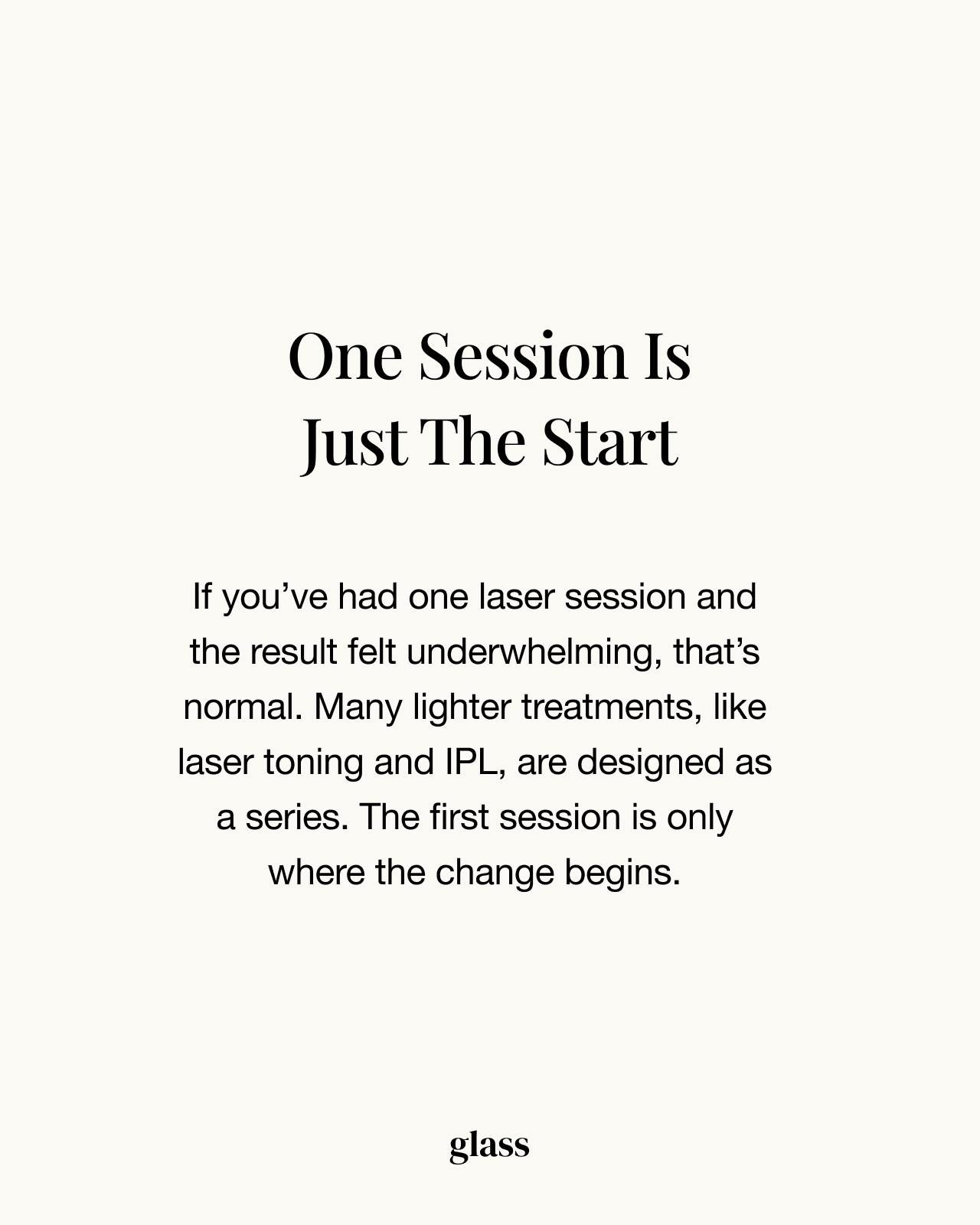 Why one laser session isn't enough — how many laser sessions you need, explained by Glass Beauty Seoul