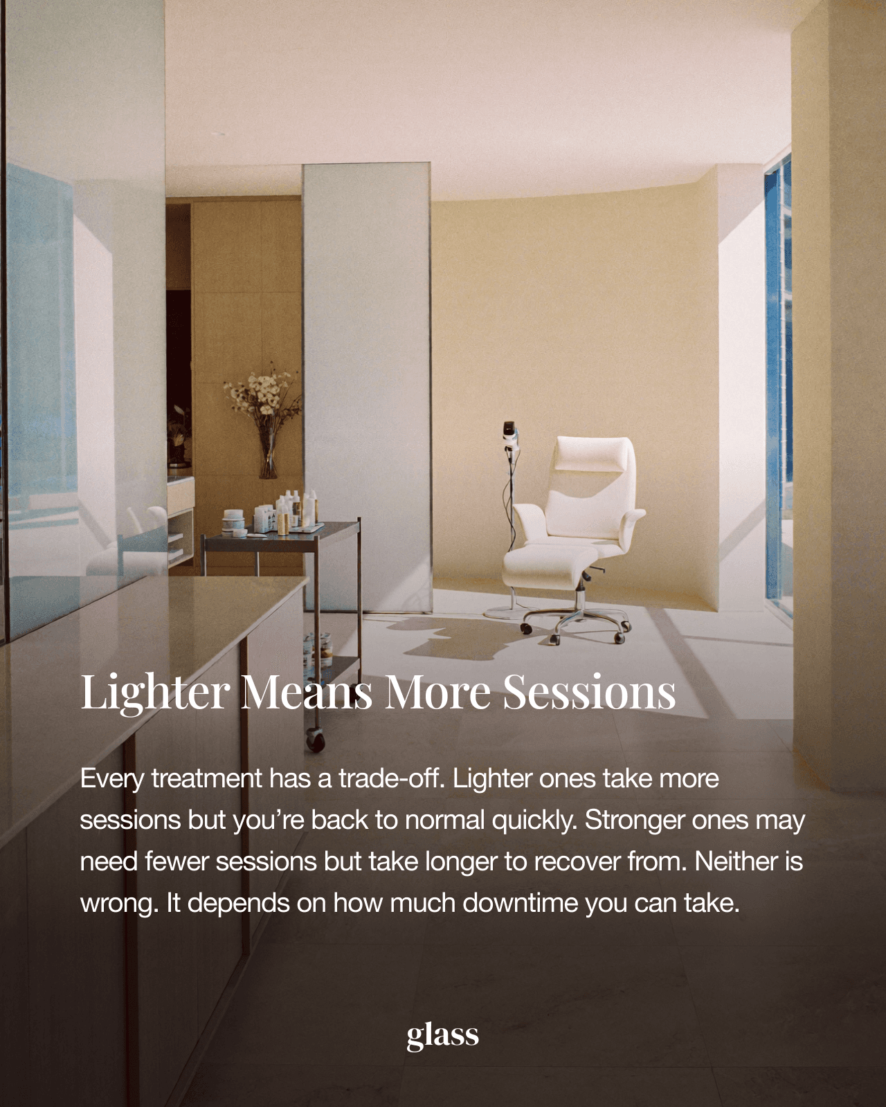 Lighter means more sessions — the laser treatment trade-off between sessions and downtime