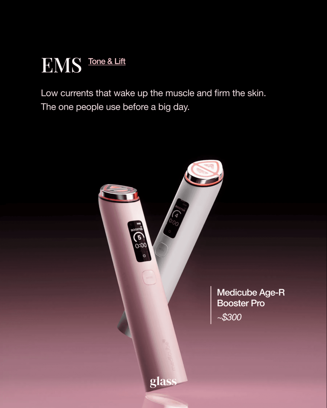 Medicube Age-R Booster Pro, the EMS Korean beauty device for facial tone and lift