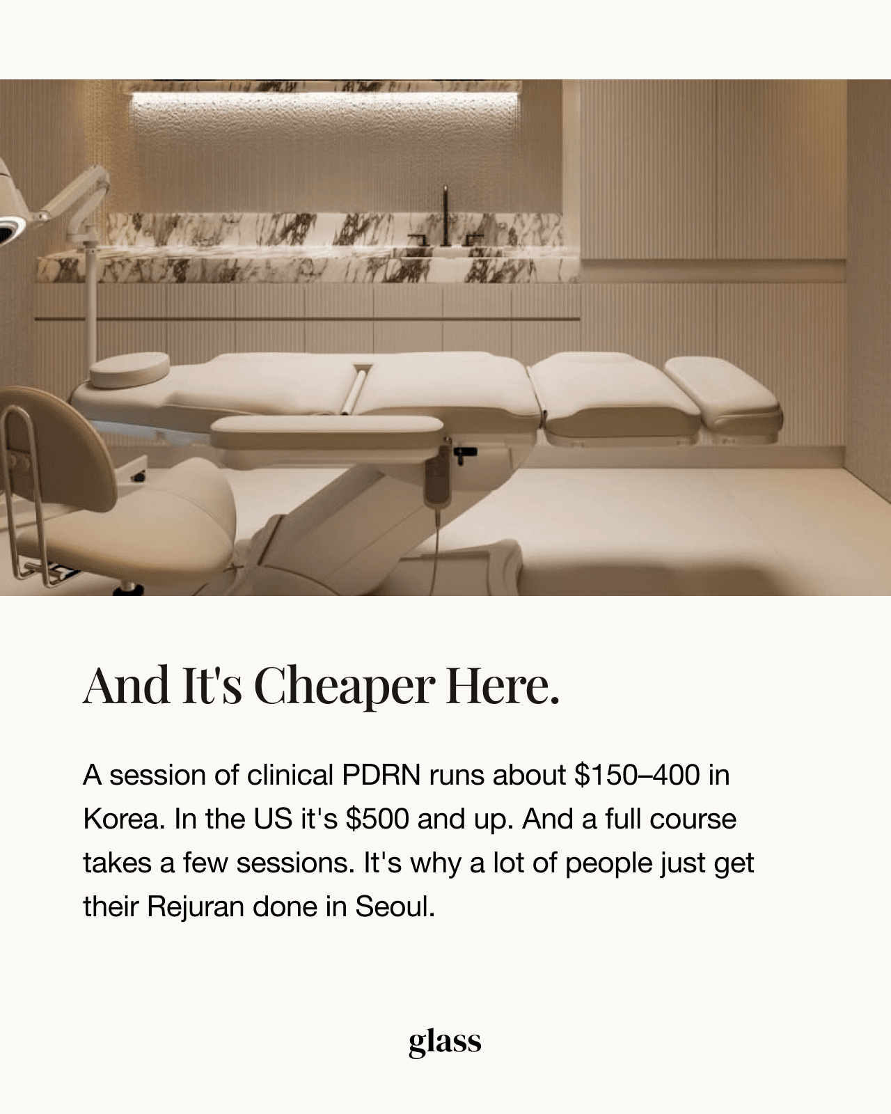 Korean dermatology clinic interior — where PDRN Rejuran treatments are performed