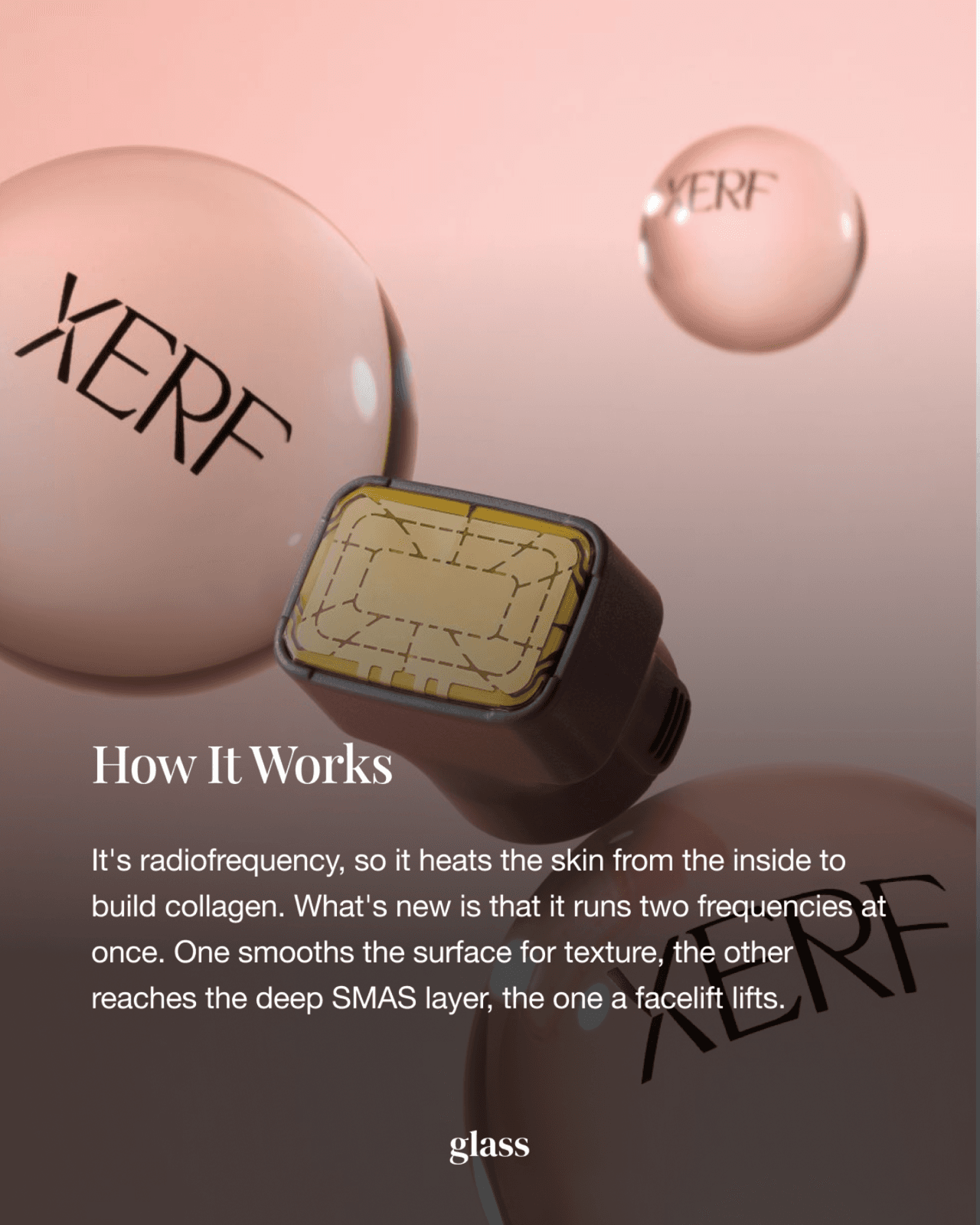How XERF works: dual frequency radiofrequency reaching the surface and the SMAS layer